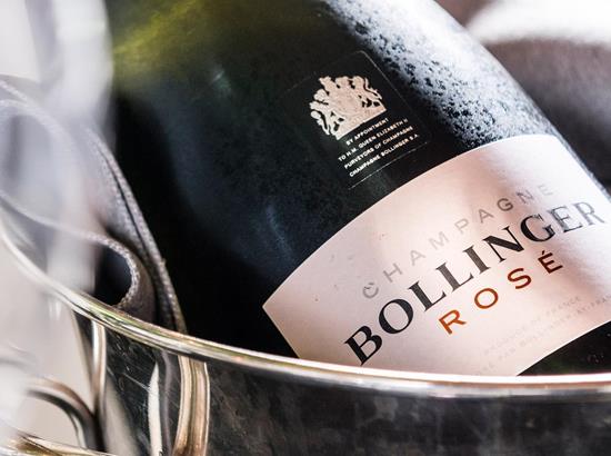 A bottle of Champagne Bollinger Rosé