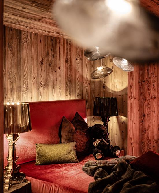 In one of the relaxation rooms